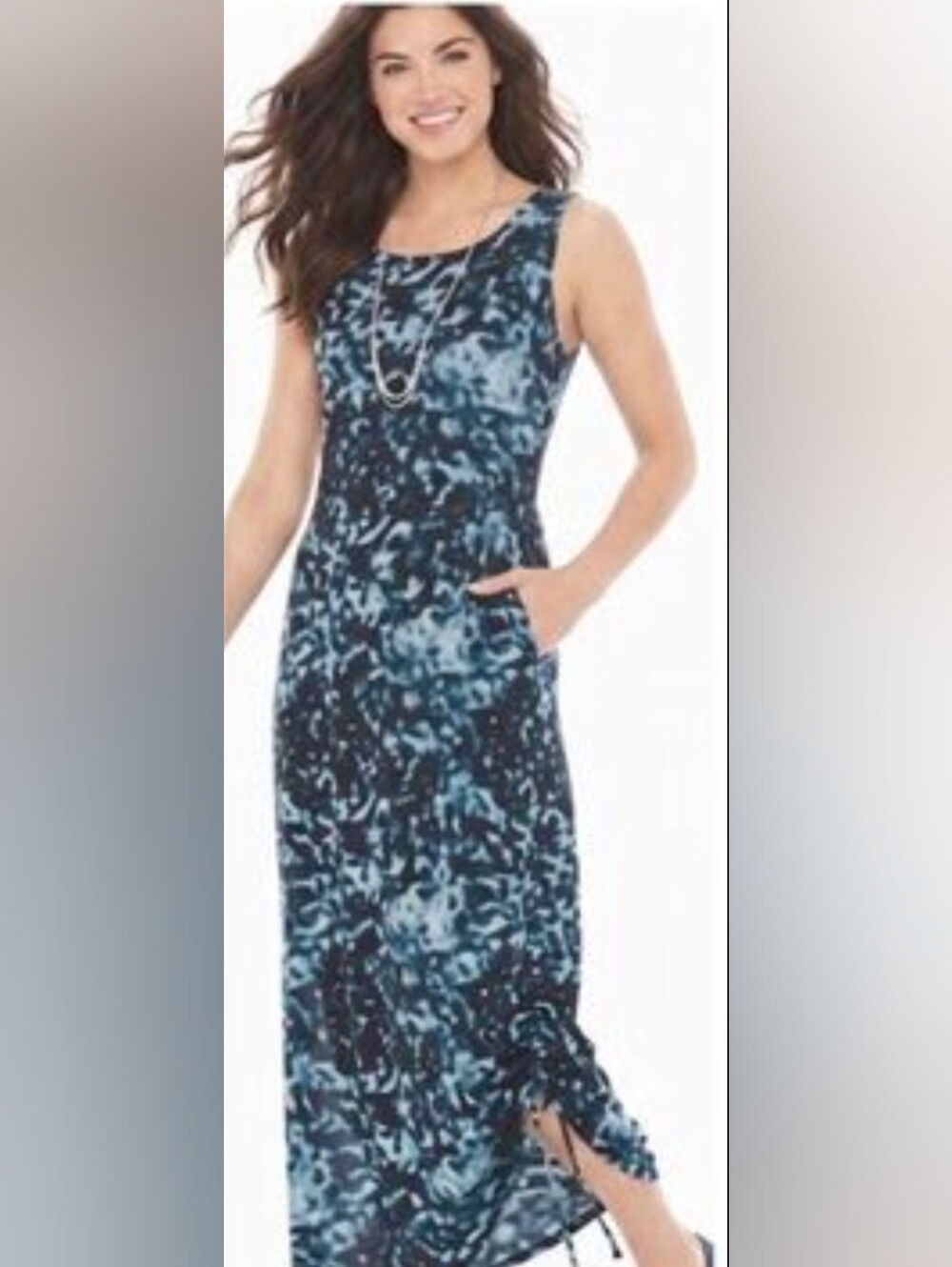 Soma Blue Tie-Dye Midi Dress
